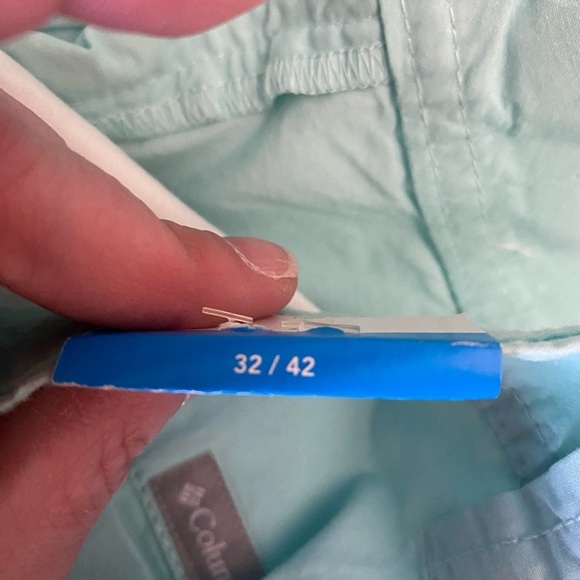 Columbia Men's Flat Front Shorts - Light Blue - Picture 3 of 10